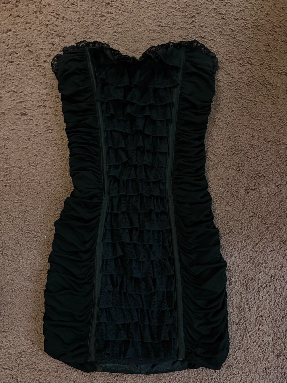 Bebe black strapless mini dress size adult small